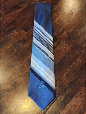 Countess Mara New York Blue Striped Men's Silk Tie